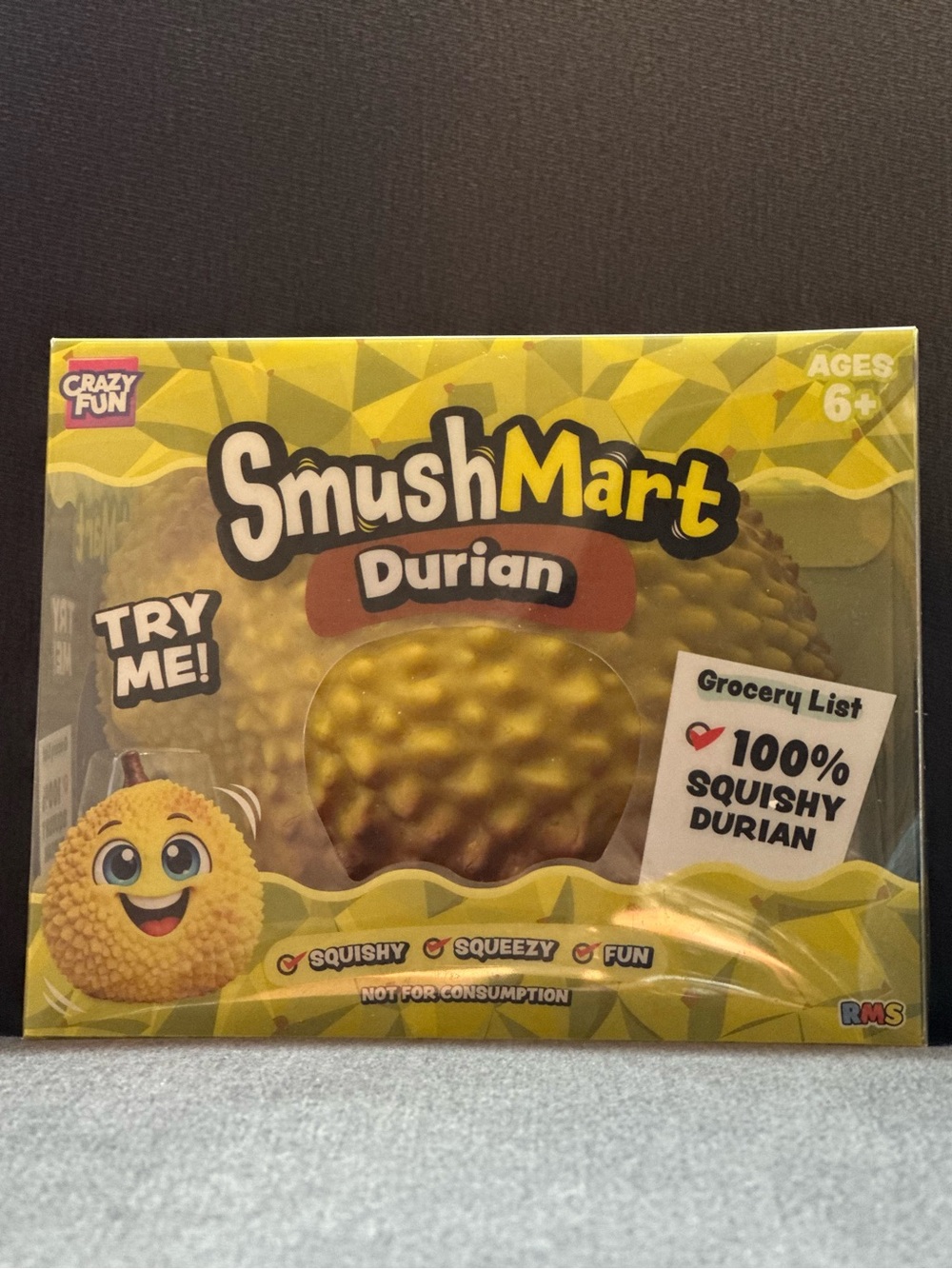 NWT RMS (Crazy Fun) Smush Mart Squeezy Durian